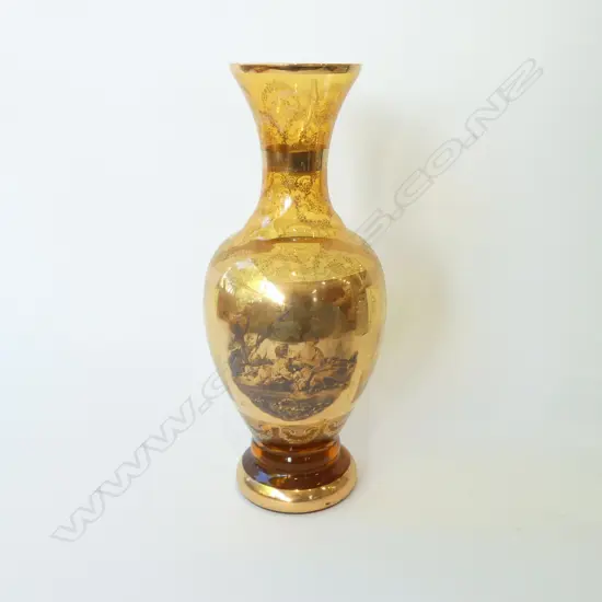 AMBER MURANO GLASS VASE H.425mm