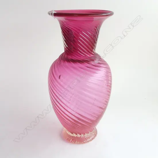 CRANBERRY / RUBY GLASS VASE H.320mm