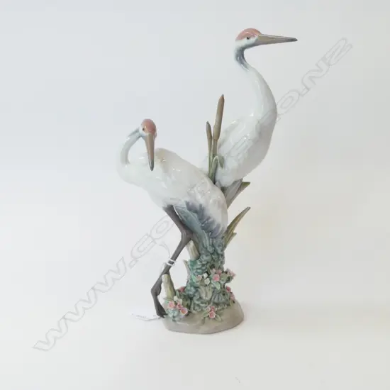 LLADRO CRANE FIGURE GROUP H.270mm