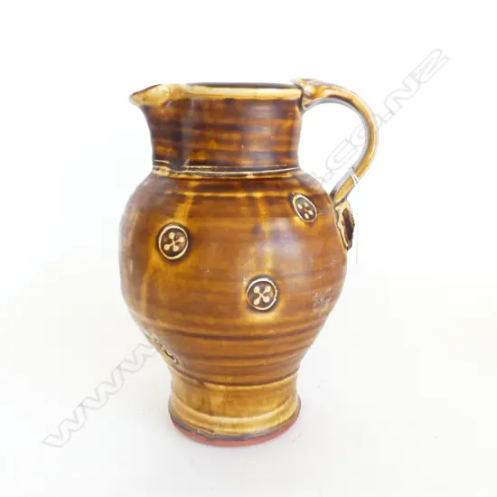 STUDIO POTTERY JUG, NOT MARKED H.240mm