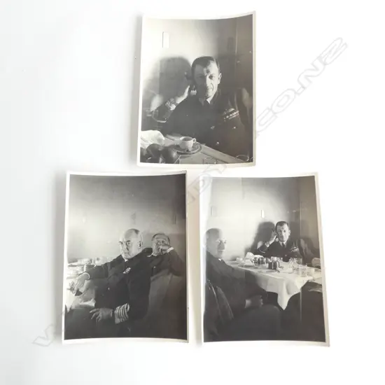 Captain R.G. Buck photographer Three Photographs of the British Warlords aboard the Berwick Flying Boat January 1942