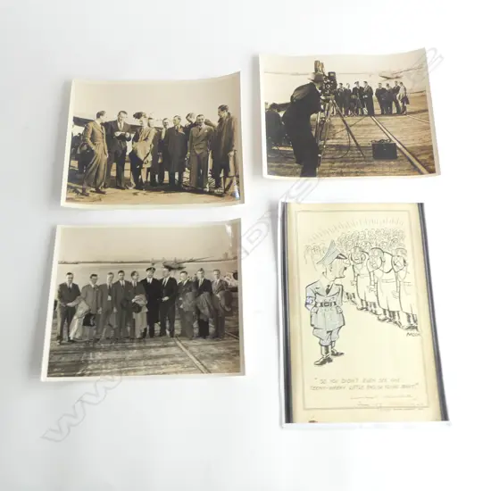 3 vintage photos by William T. Hoff photographer includes  Captain Kelly Rogers- Captain A.C. Loraine- First Officer R.G