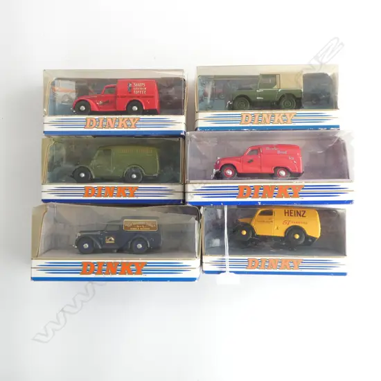 6 DINKY MODEL TRUCKS, BOXED