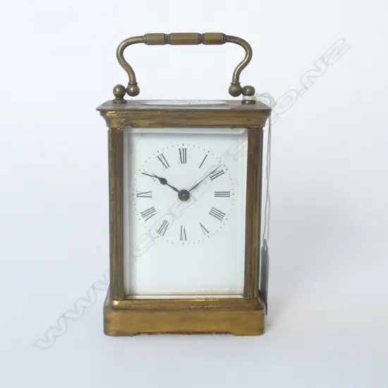 FRENCH CARRIAGE CLOCK w. KEY NOT RUNNING H.120mm