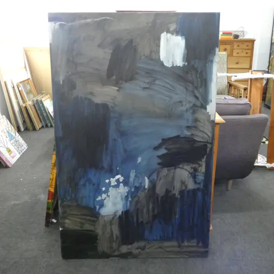 BRIDIE GILLMAN 'IT WAS FURTHER FROM THE HIGHWAY THAN WE EXPECTED' ACRYLIC ON CANVAS, 2017 930x1475mm