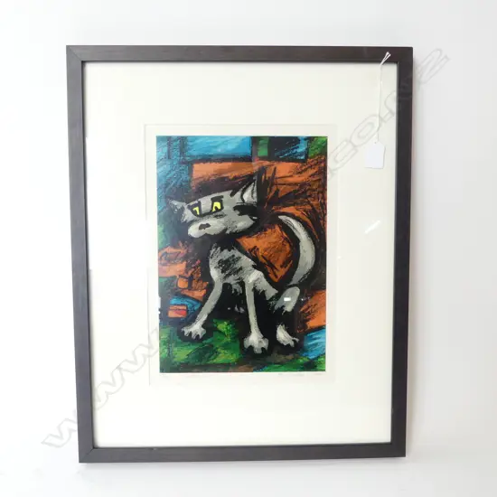 TED DUTCH, 'GREY CAT' SCREENPRINT, 12/75 1996, 335x250mm