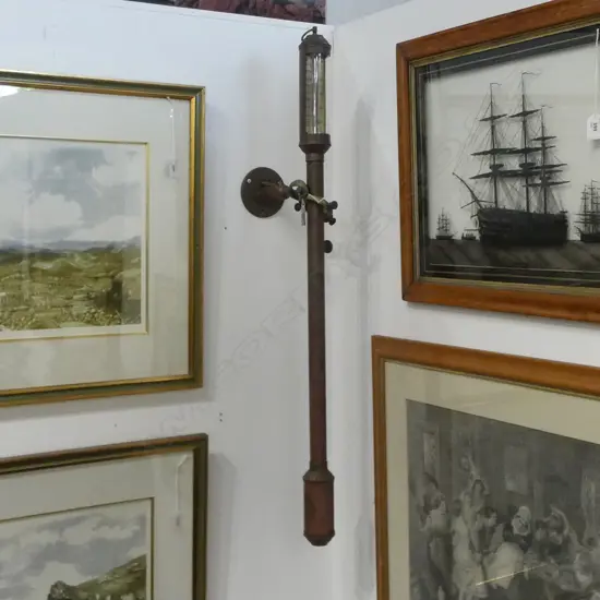 SHIPS GIMBELLED STICK BAROMETER BY J J BLM H 929 MM