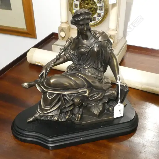 BRONZED RESIN CLASSICAL FIGURE H.290mm