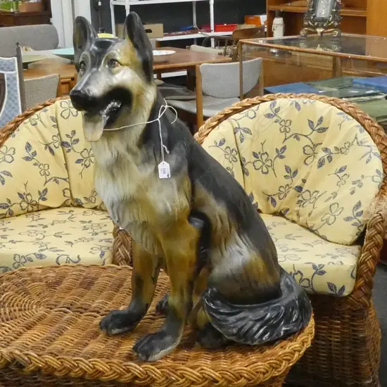 PLASTIC MOULDED GERMAN SHEPHERD H 770 MM