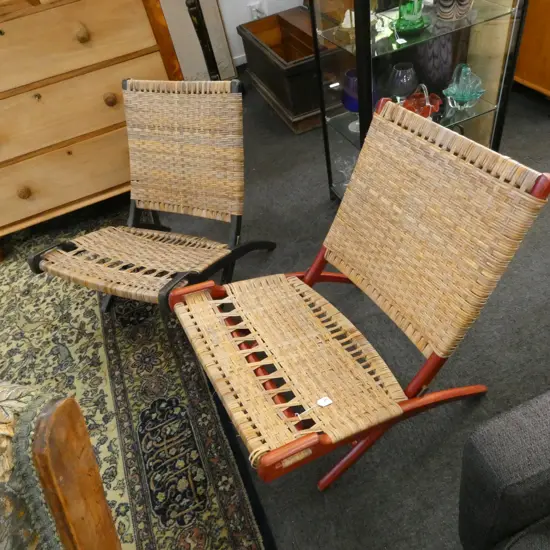 PAIR OF VINTAGE CANE CHAIRS