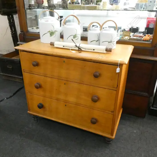 3 DRAWER CHEST OF DRAWERS 1015x510x870mm