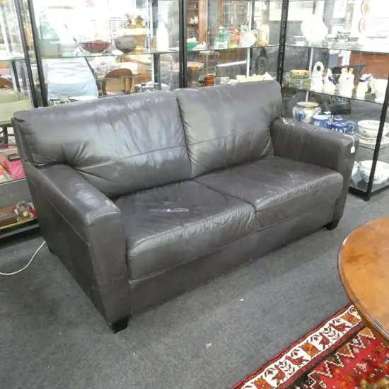 3 SEATER LEATHER SOFA 1800x910x900mm