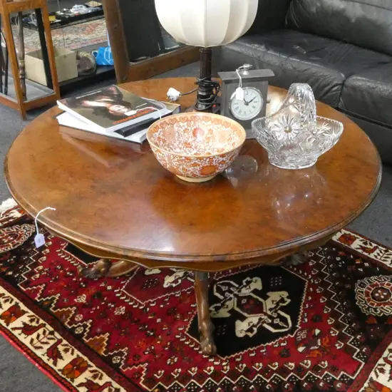 WALNUT COFFEE TABLE 1100mm dia H.515mm