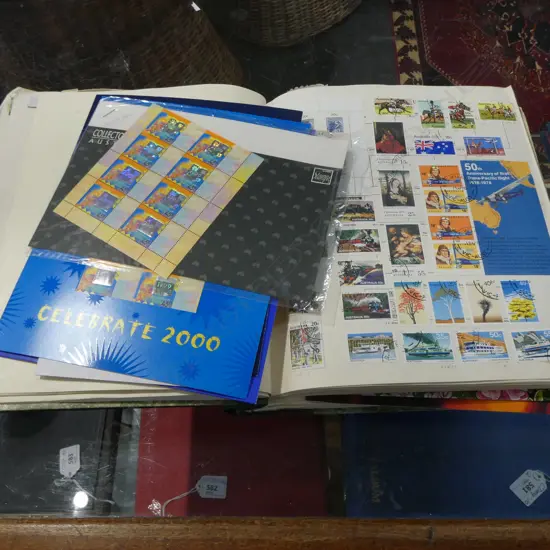 WORLD STAMP ALBUM COLLECTION: MAINLY AUSTRALIA also includes Great Britain + Botswana + Ghana etc