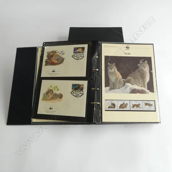 WWF World Wildlife Fund mainly 1980's STAMP COLLECTION in WWF album in sleave 