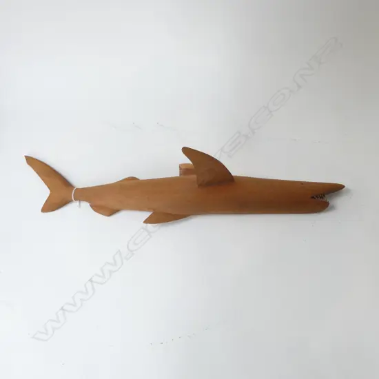 CARVED WOODEN FISH - PITCAIRN? L.700mm
