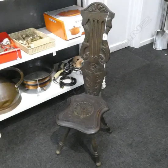 CARVED VICTORIAN HALL CHAIR H.880mm