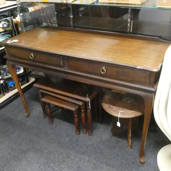 MAHOGANY TWO DRAWER SIDEBOARD 1205x455x790mm