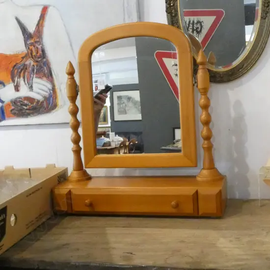 VANITY MIRROR 580x210x645 & BEVEL EDGED WALL MIRROR H.575mm