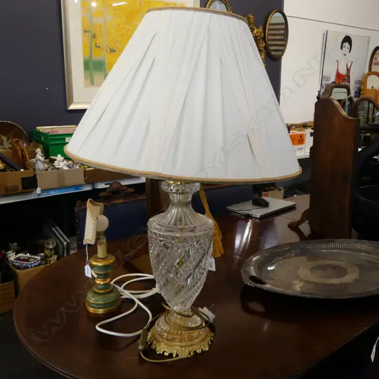 LG ITALIAN CRYSTAL TABLE LAMP - LEONE ALIOTTI ROMA H.750mm