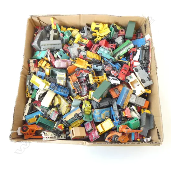 ASSORTED PLAY WORN MODEL CARS INCLUDING MATCHBOX, LESNEY, etc