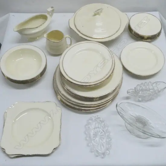 CROWN DUCAL PART DINNER SET ETC