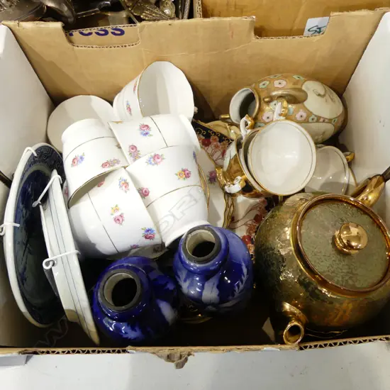 ASST FANCY CHINA PLATES, BAVARIA C/S, B/W, etc