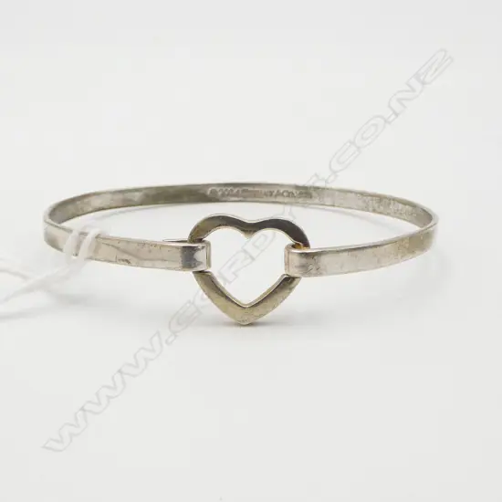 LOOKS PLATED. SILVER? BANGLE STAMPED with marks probably not real