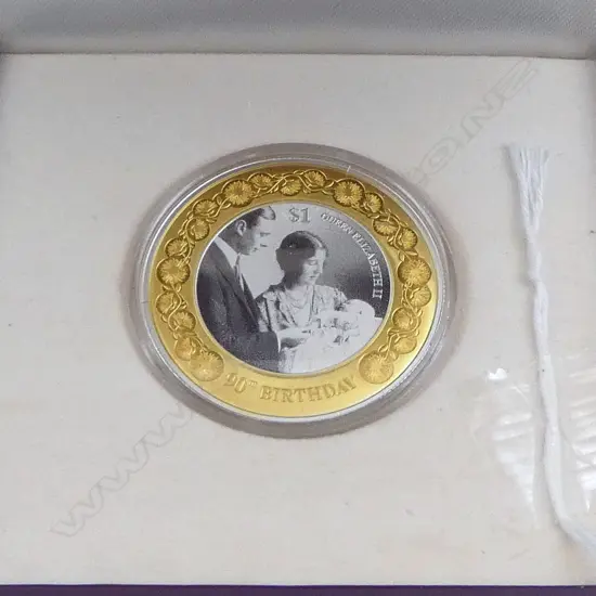 QEII SILVER 90th BIRTHDAT 1OZ PROOF COIN CASED