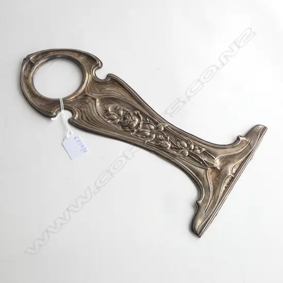 ART NOUVEAU STG SILVER CLOCK FACE, CHESTER 1910 H.355mm, 69gms