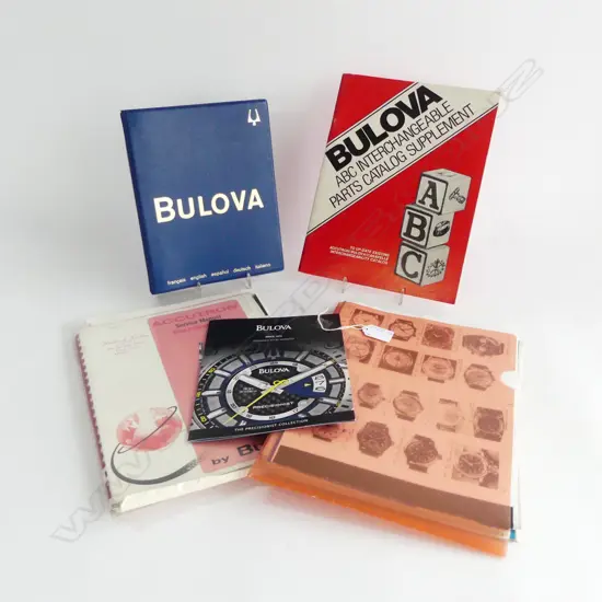 ASST. VINTAGE BULOVA WATCH Co. CATALOGUES + INFORMATION FOLDER + PAMPHLETS ETC 