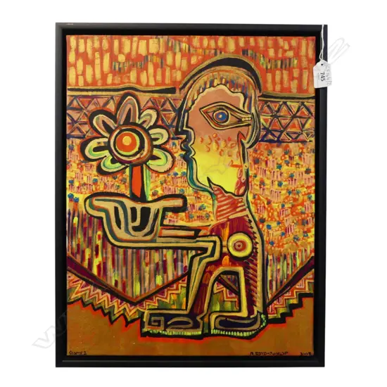 RICHARD BOYD-DUNLOP (NZ b. 1973) 'STOMP 2' ACRYLIC ON CANVAS 2008 455x350mm