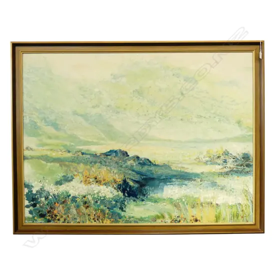 HAROLD COOP (NZ 1934-), ABSTRACT LANDSCAPE, ACRYLIC ON BOARD 1977 880x1190mm