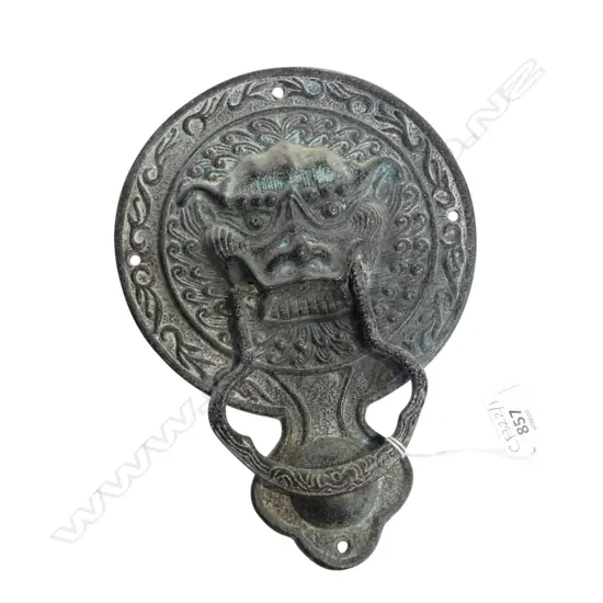 ORIENTAL BRONZE DOOR KNOCKER H.240mm