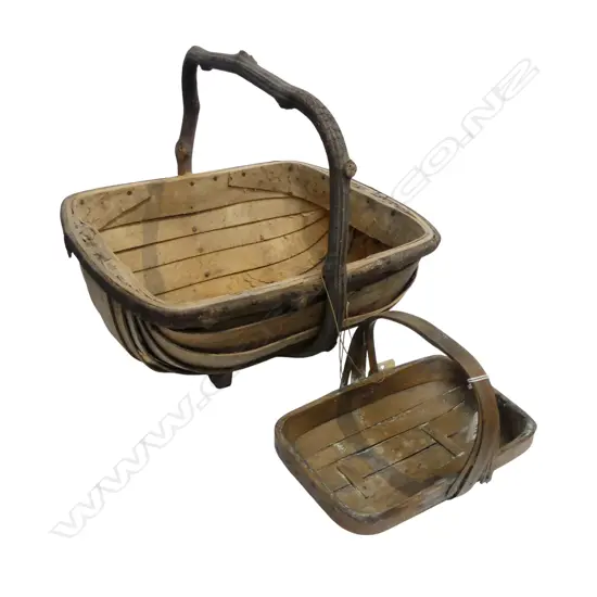 2 ENGLISH TRUG BASKETS 
