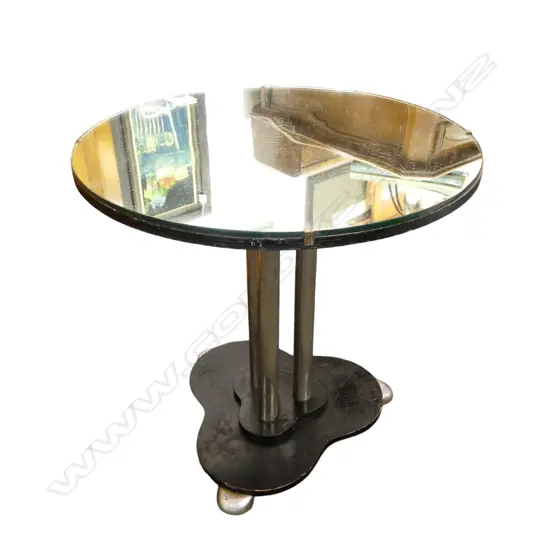 DECO MIRROR TOP SIDE TABLE H.500mm, 510mm dia