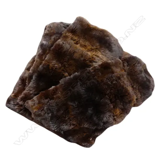 LARGE FUR THROW some damage