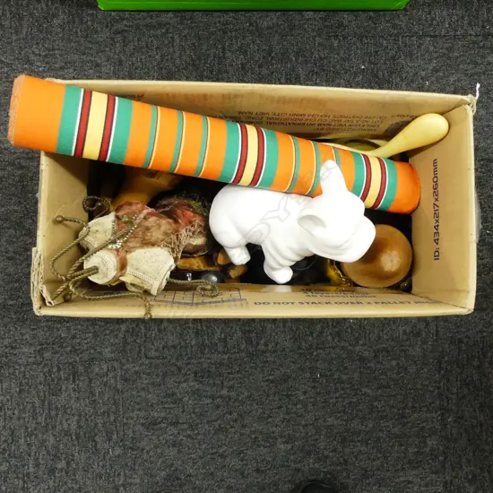 FABRIC, WHITE CERAMIC BULL DOG, MANNEQUINS ETC