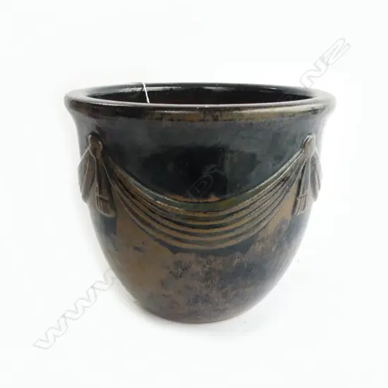GLAZED CERAMIC PLANT POT H.210mm SWAGS