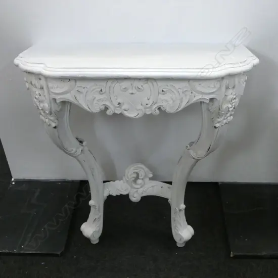 WHITE PAINTED FRENCH STYLE CONSOLE TABLE 710x350x720mm