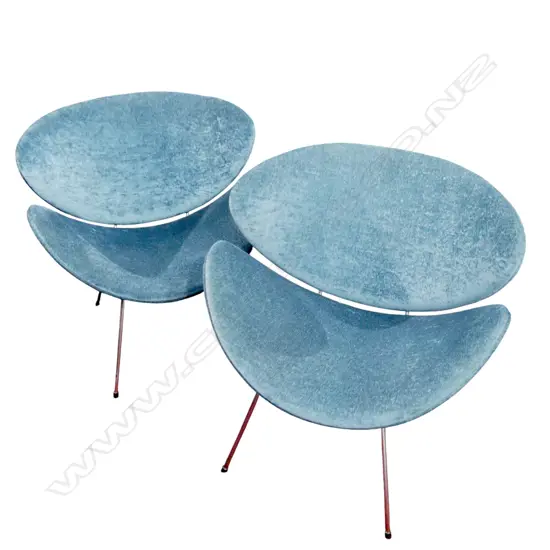 PR BLUE VELVET LIP CHAIRS