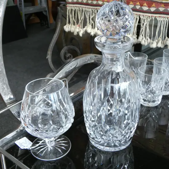 WATERFORD DECANTER H.265mm + MATCHING BRANDY GLASS