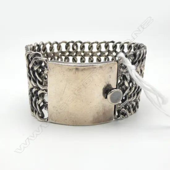 MEXICAN 925 SILVER BRACELET, 98gms