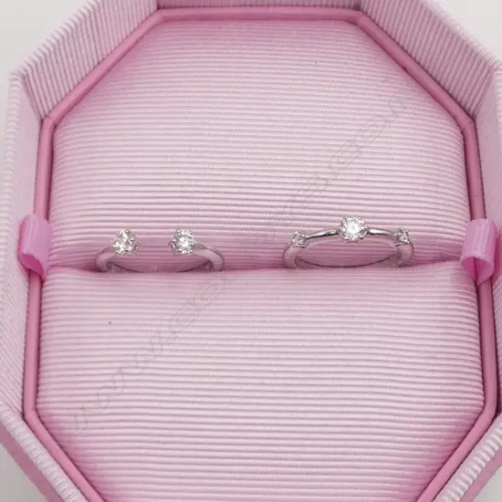 TWO SWAROVSKI CRYSTAL RINGS IN BOX