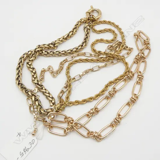 4 GOLD PLATED CHAINS