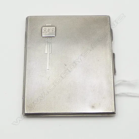 Birmingham 1934 silver MACHINE ENGRAVED cigarette case 78gms