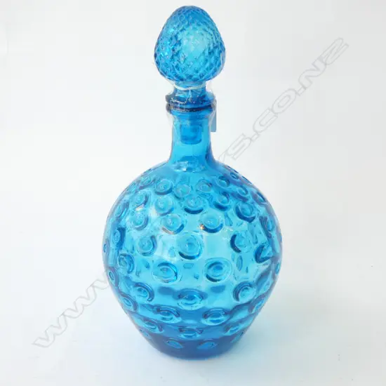 BLUE GLASS DECANTER H.285mm