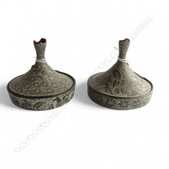 TWO KEUM SUN LEE TAGINE TRINKET BOXES  