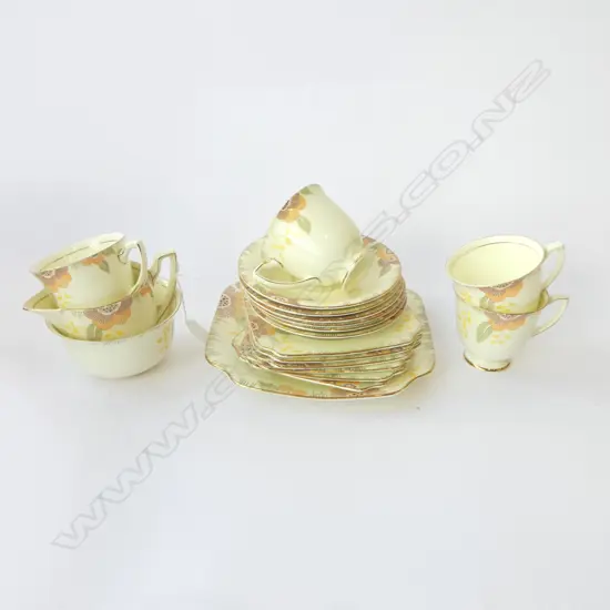 PART RD TEASET 4CSPS CAKE PLATE C/SUGAR & 2 SAUCERS  & PLATES