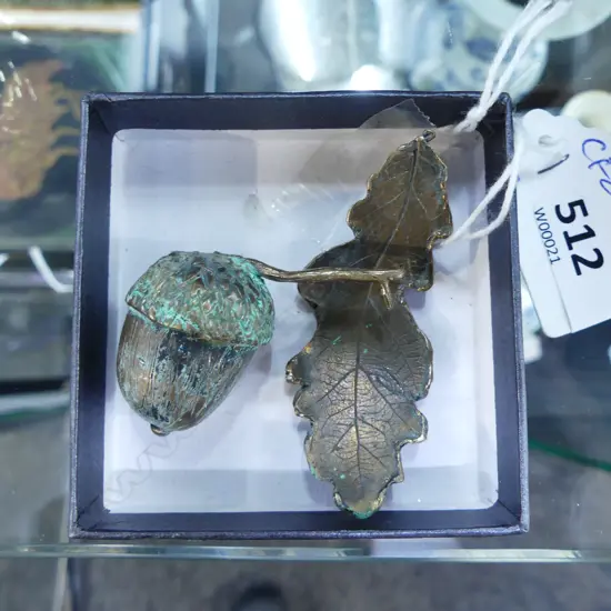 CAST BRONZE ACORN & OAK LEAF